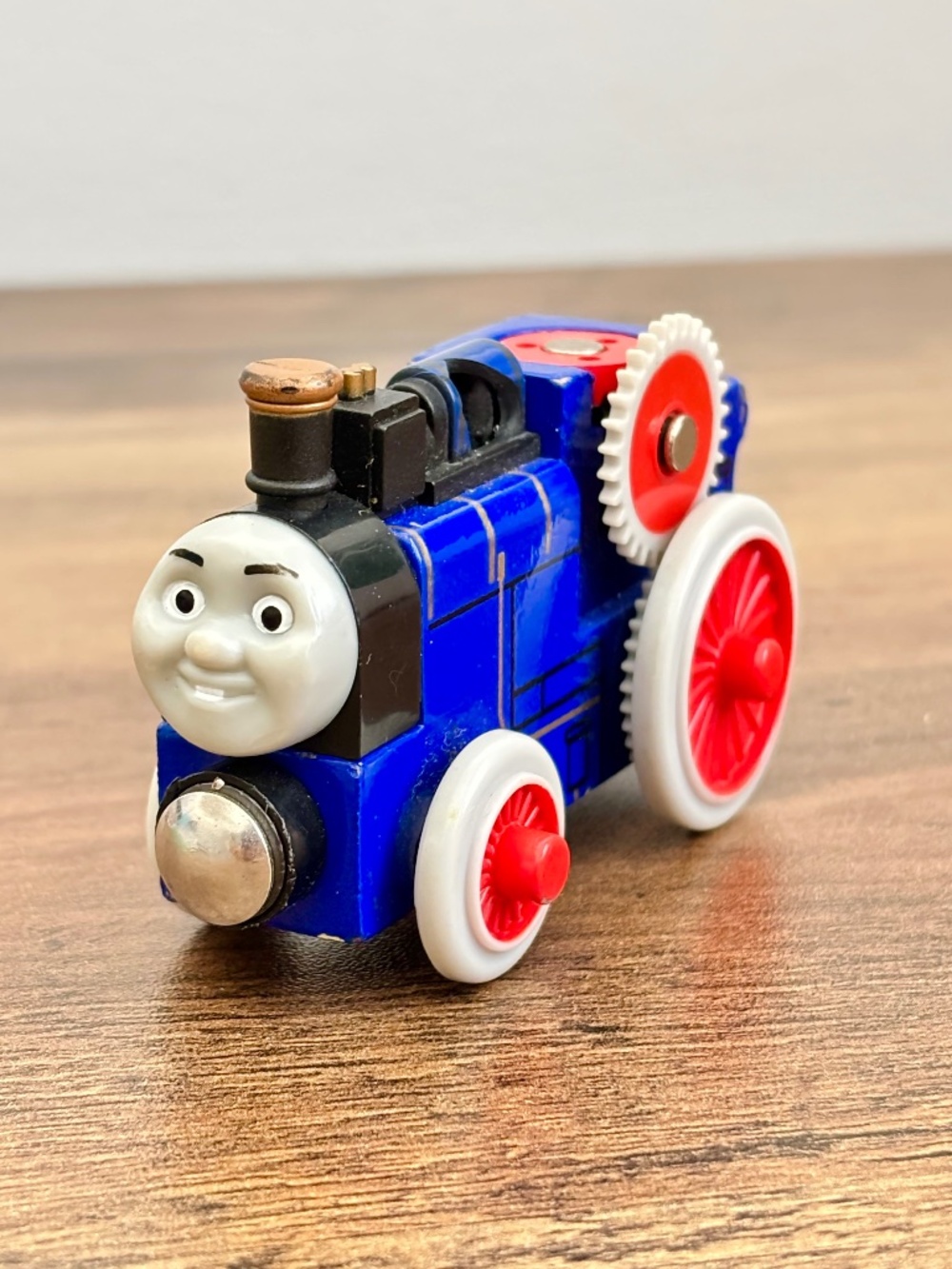 VINTAGE Thomas & Friends Wooden Railway Fergus Train Engine Blue Learning Curve